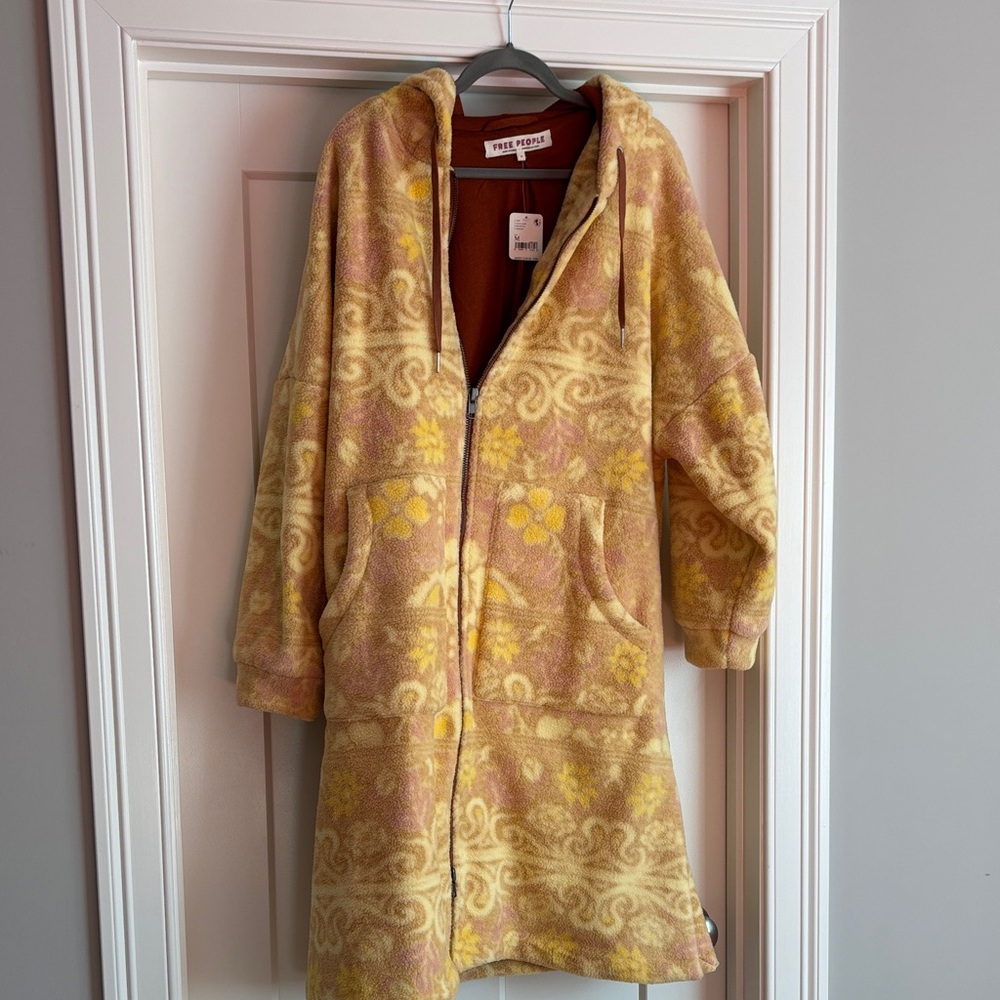 Free people Vintage looking  Floral Hooded Coat